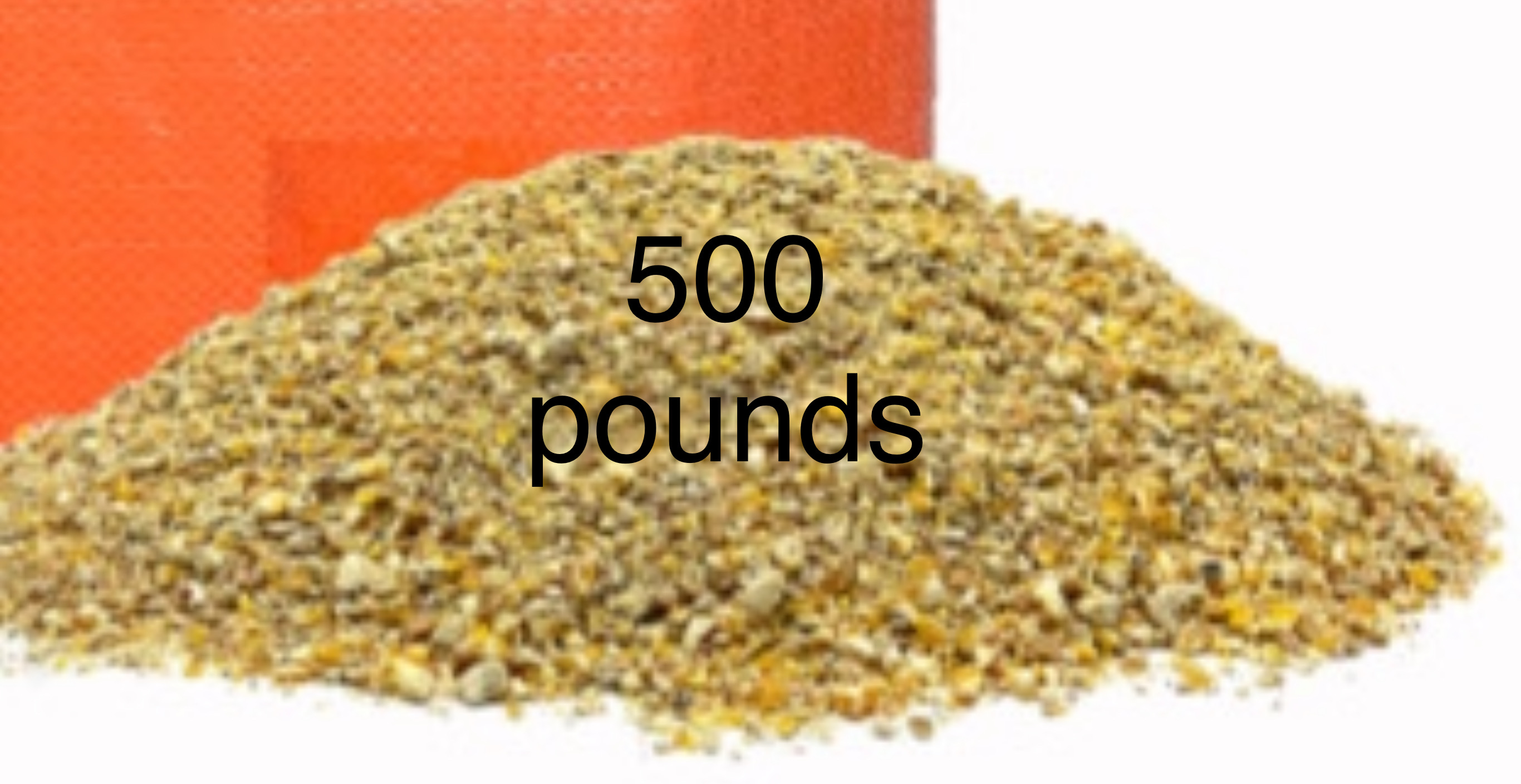 500 pounds of chick starter